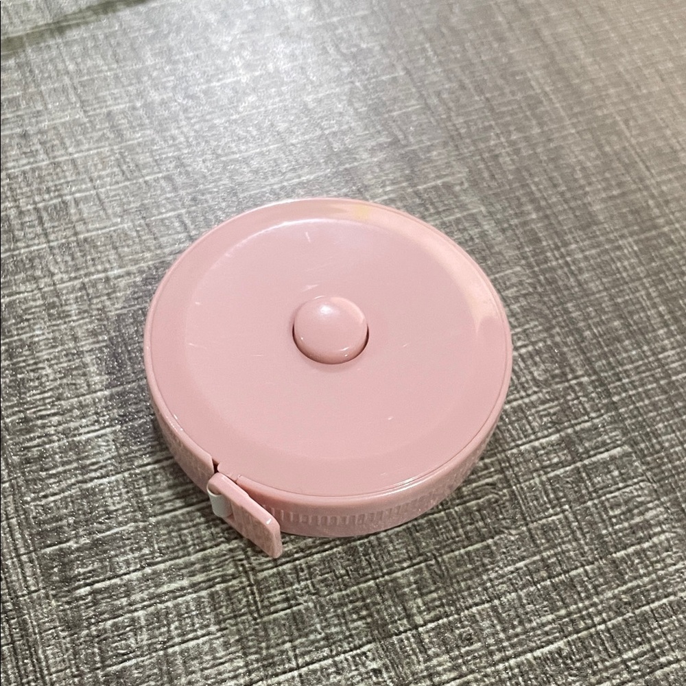 Compact Round Pink Retractable Tape Measure